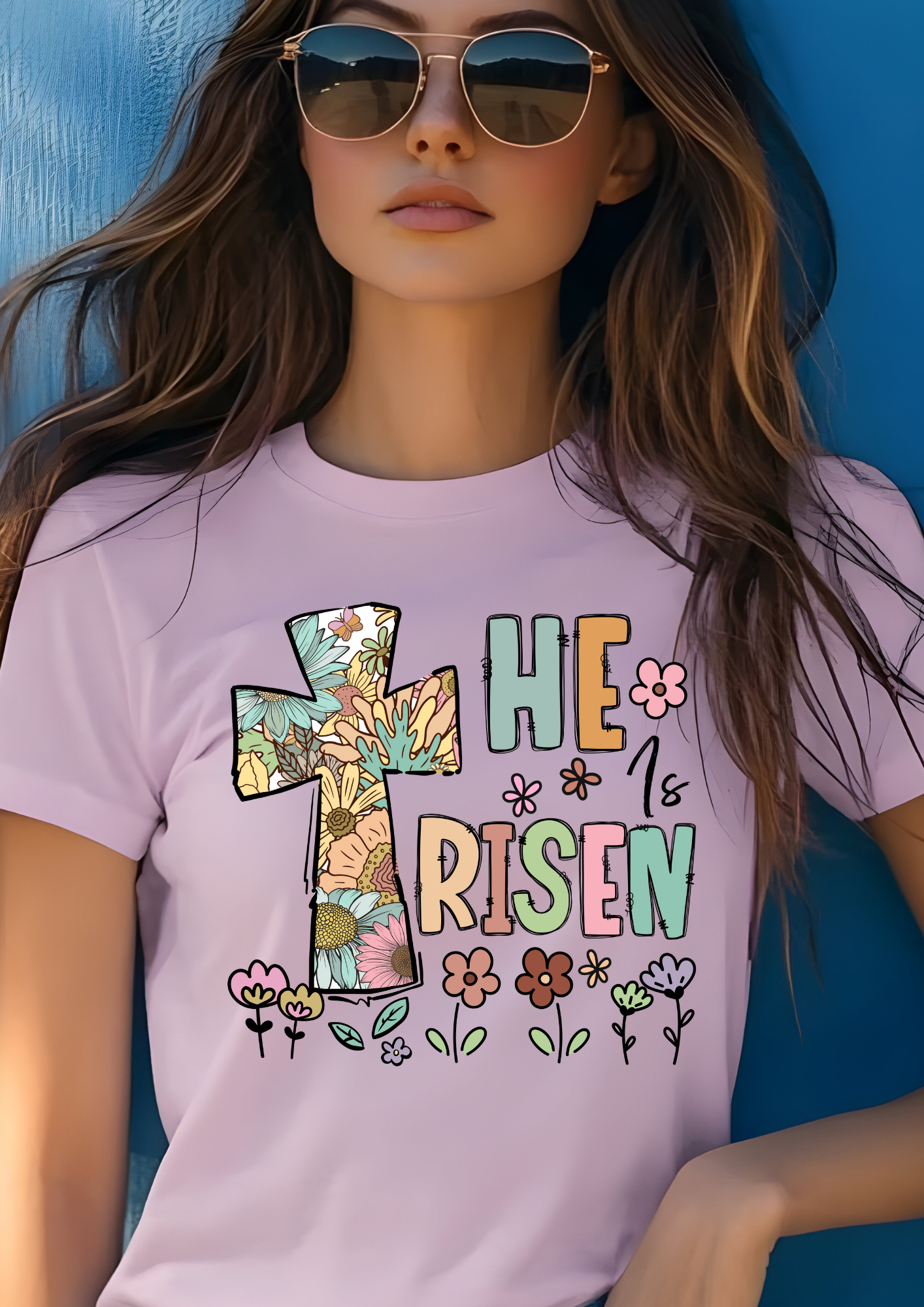 He is Risen Floral Women's / Kid's Shirt