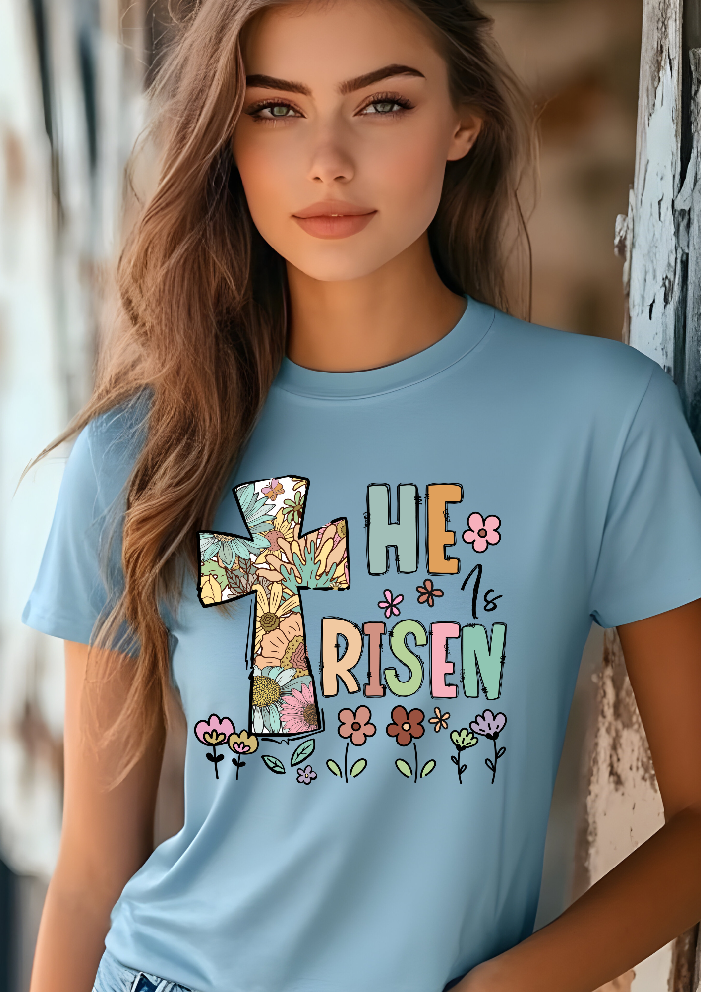 He is Risen Floral Women's / Kid's Shirt