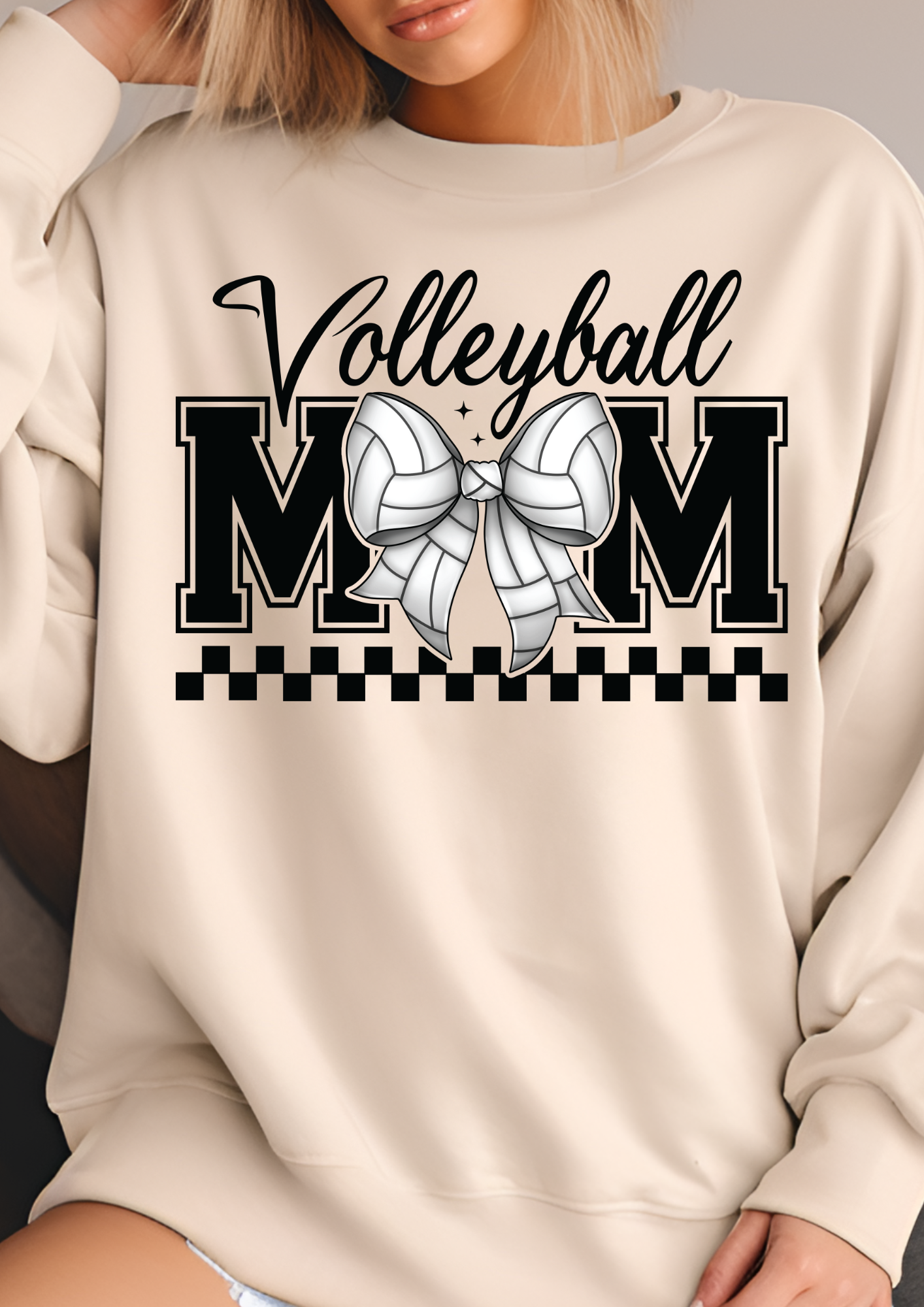 Volleyball Mom Bow Women's Shirt