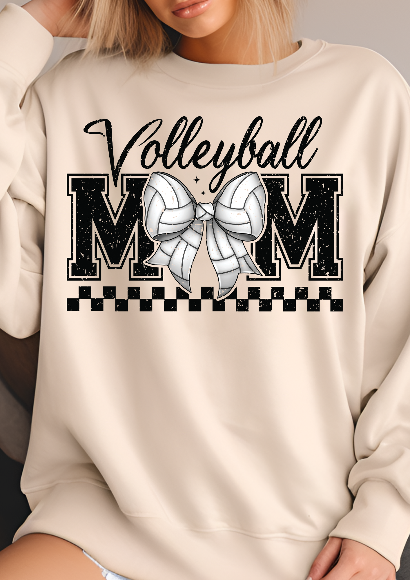 Volleyball Mom Bow Women's Shirt