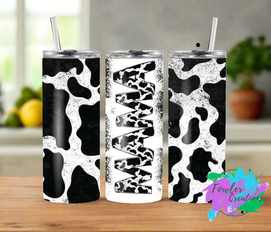 20 Oz Mama-Cow Print Tumbler