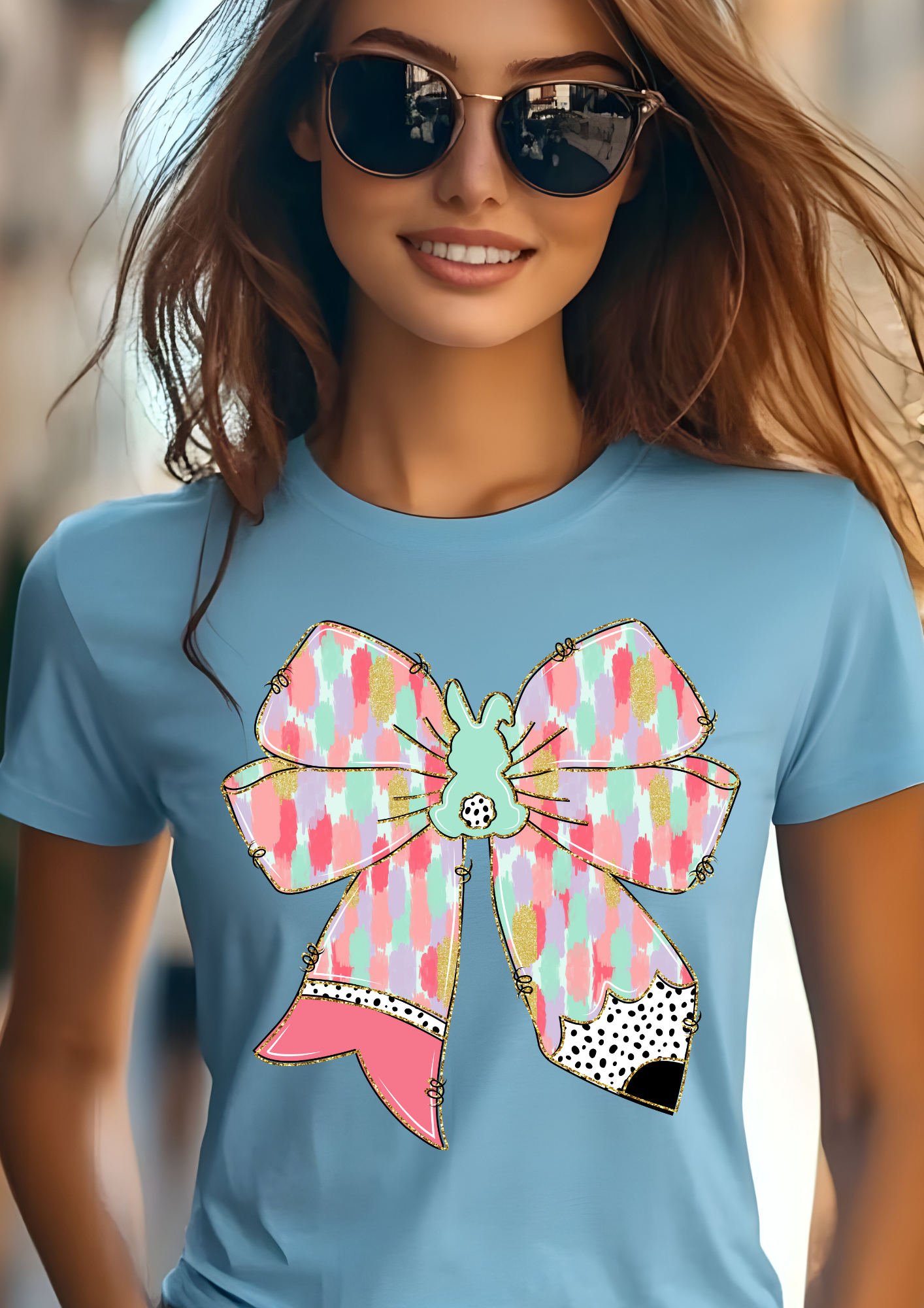 Easter Bow Brushstrokes Women's / Kid's Shirt