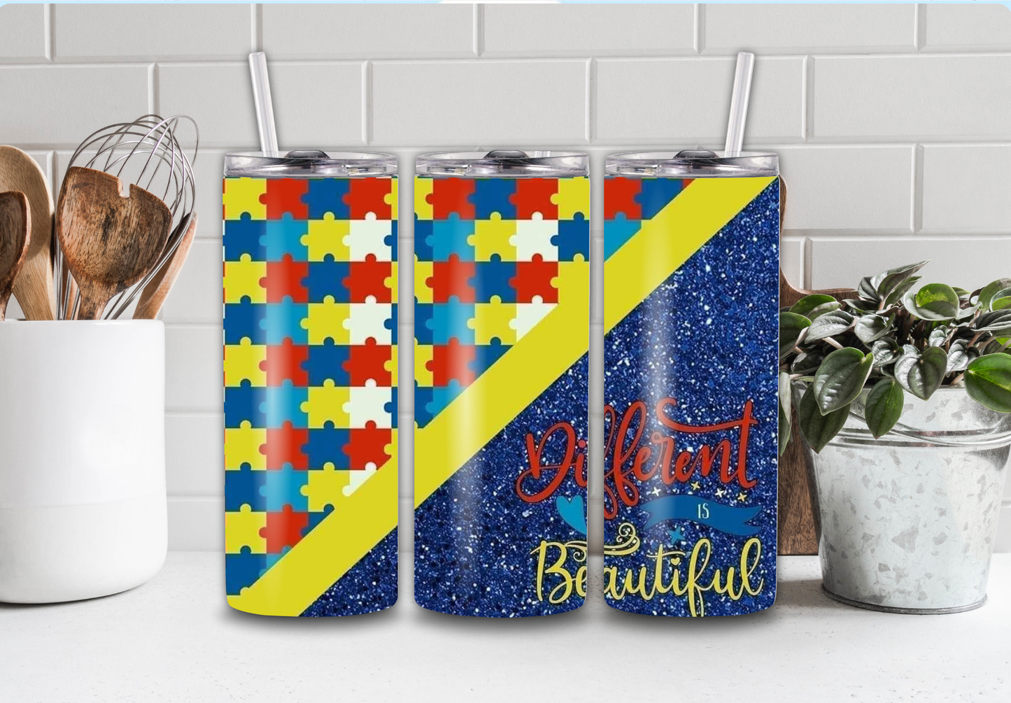 20 oz Puzzle Autism Tumbler