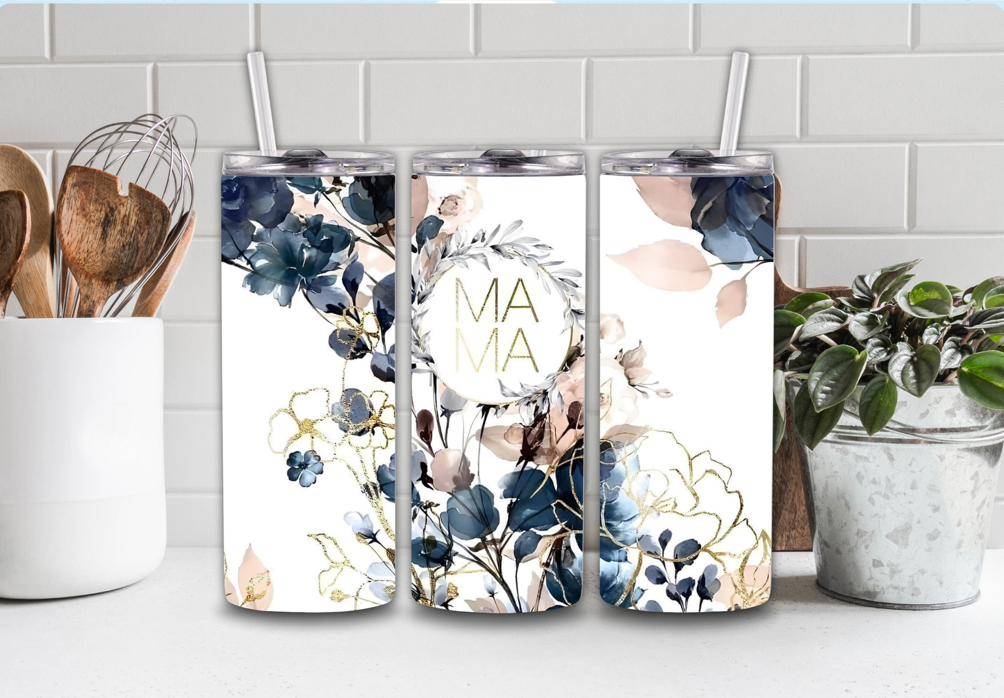 20 oz Floral Tumbler