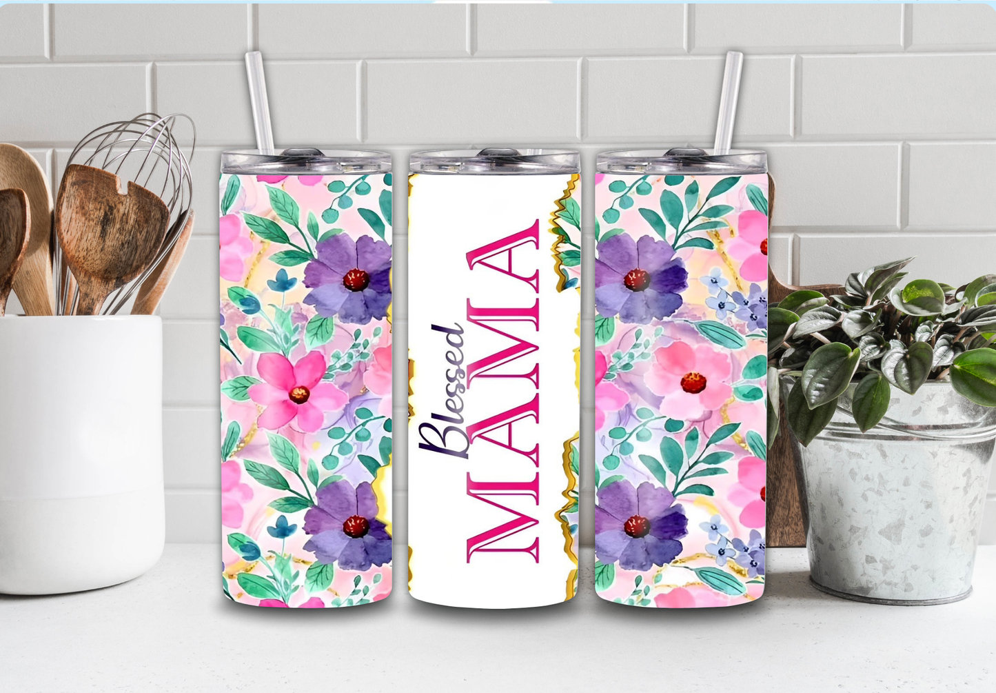 20 oz Blessed Mama Tumbler