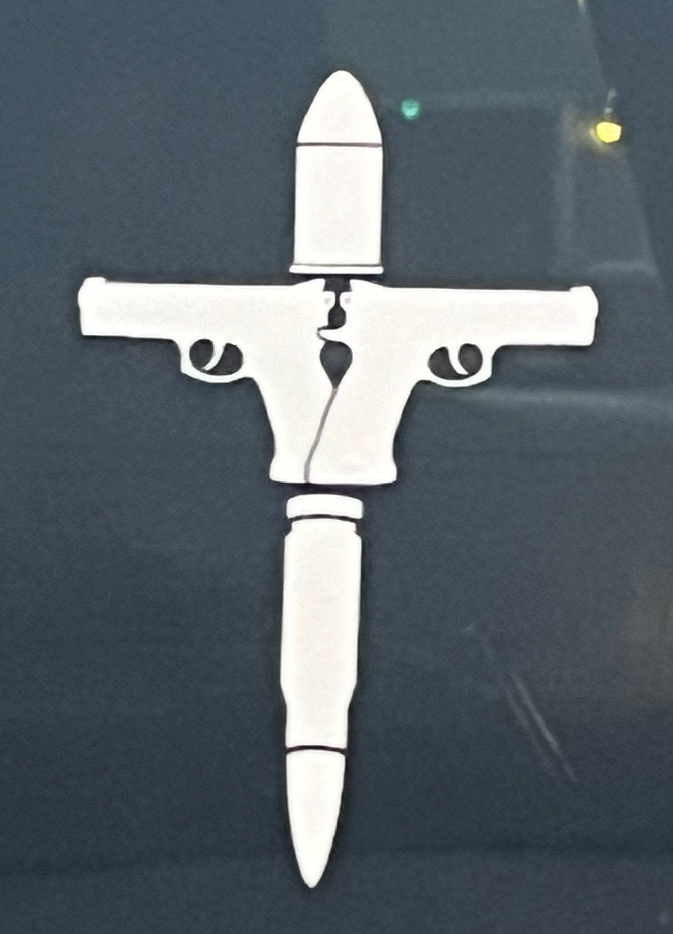 Gun lovers Cross Decal