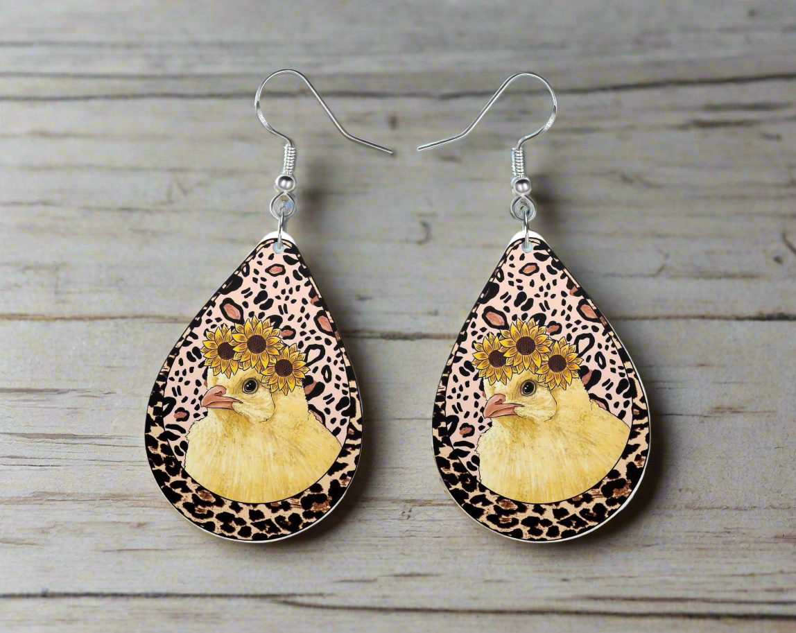 Chicken Earrings