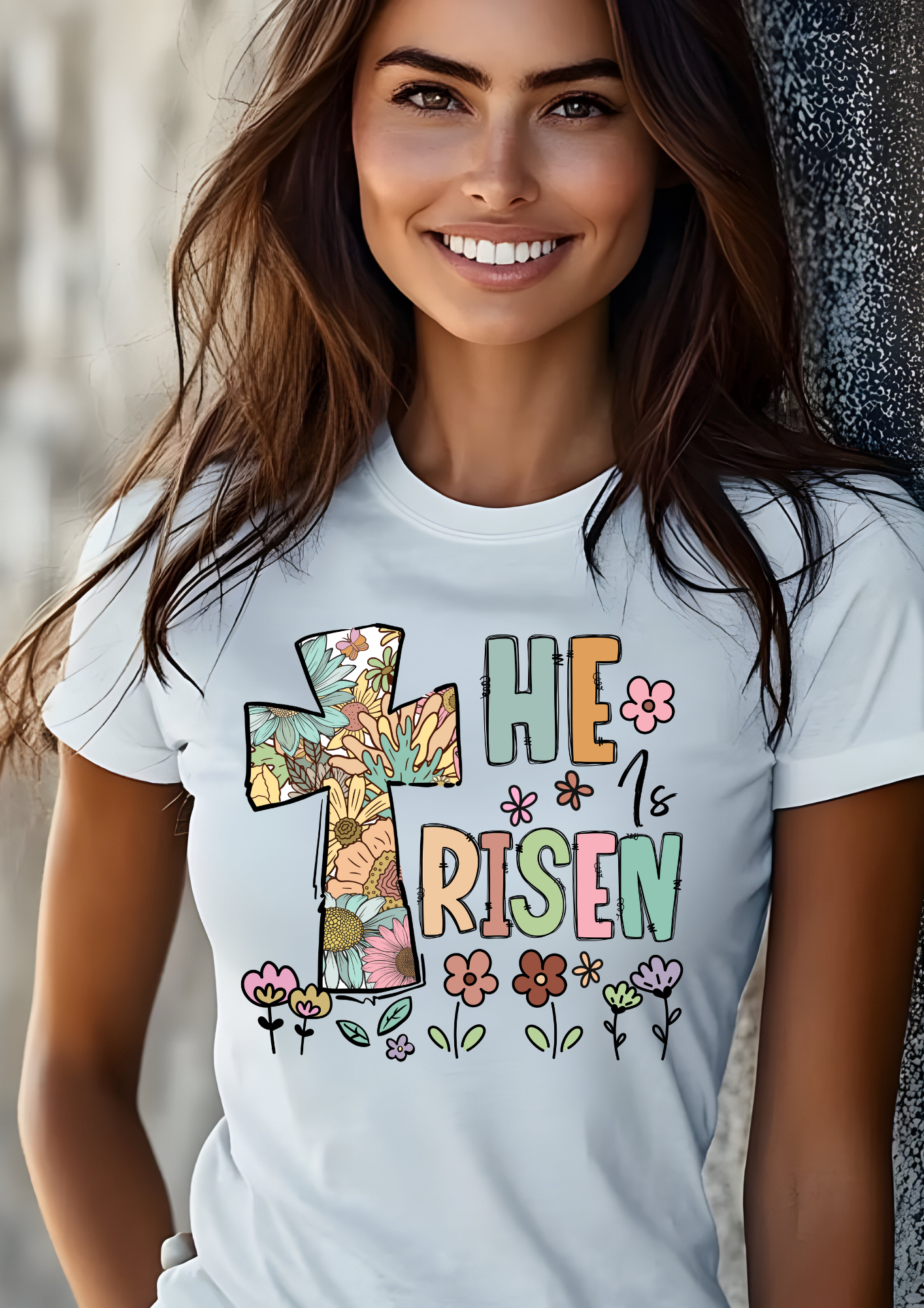 He is Risen Floral Women's / Kid's Shirt