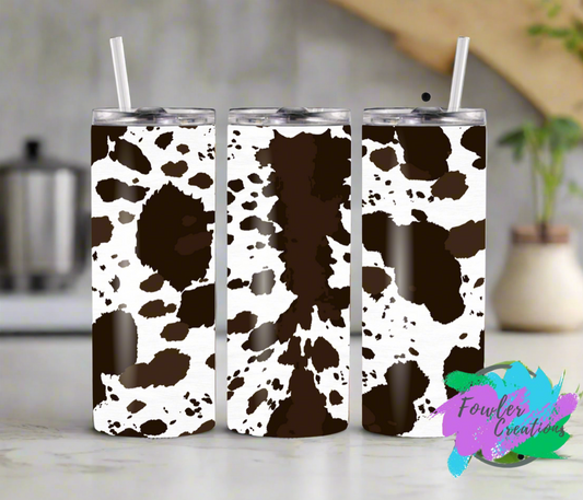 20 Oz Cow Print Tumbler