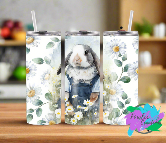 20 Oz Overalls Bunny Tumbler