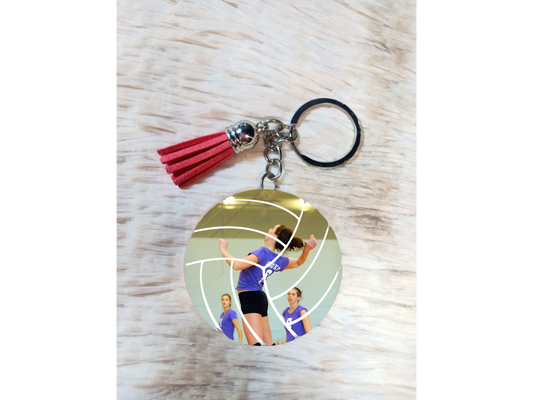 Personalized Volleyball Keychain